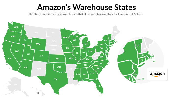 Amazon Warehouse Locations List: Ship to Amazon Fulfillment Center